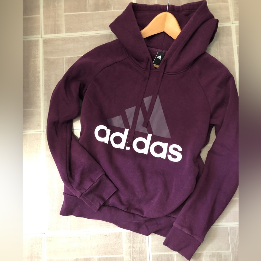 Adidas burgundy hoodie
